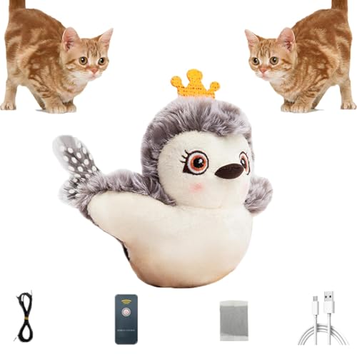 EHOTER Katzenspielzeug, flatternder Vogel, interaktives Katzenfederspielzeug, Melodie, Chaser, Chirpy, Vogel, Katzenspielzeug, Plüschspielzeug für Katzen, Quietschendes Katzenspielzeug für EHOTER Katzenspielzeug, flatternder Vogel, interaktives Katzenfederspielzeug, Melodie, Chaser, Chirpy, Vogel, Katzenspielzeug, Plüschspielzeug für Katzen, Quietschendes Katzenspielzeug für von EHOTER