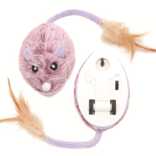 EHOTER Katzenspielzeug Maus Elektrisch Interaktives Katzenspielzeug Maus mit Federschwanz USB Aufladen Maus Bewegungsaktivierte Plüsch Bewegliche Maus Kätzchen Spielzeug mit Federschwanz für Indoor EHOTER Katzenspielzeug Maus Elektrisch Interaktives Katzenspielzeug Maus mit Federschwanz USB Aufladen Maus Bewegungsaktivierte Plüsch Bewegliche Maus Kätzchen Spielzeug mit Federschwanz für Indoor von EHOTER