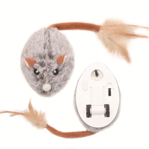 EHOTER Katzenspielzeug Maus Elektrisch Interaktives Katzenspielzeug Maus mit Federschwanz USB Aufladen Maus Bewegungsaktivierte Plüsch Bewegliche Maus Kätzchen Spielzeug mit Federschwanz für Indoor EHOTER Katzenspielzeug Maus Elektrisch Interaktives Katzenspielzeug Maus mit Federschwanz USB Aufladen Maus Bewegungsaktivierte Plüsch Bewegliche Maus Kätzchen Spielzeug mit Federschwanz für Indoor von EHOTER