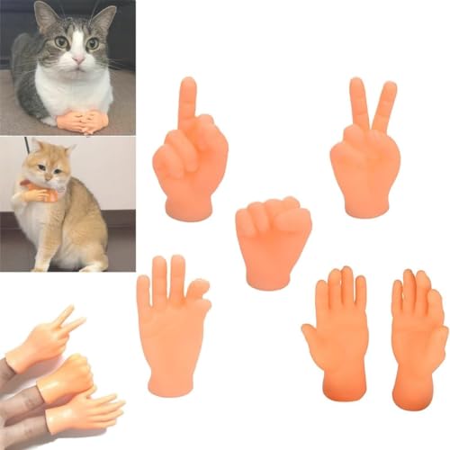 EHOTER Mini-Hände, kleine Fingerhände für Katzen, kleine Hände, Puppen, lustige Fingerhand für Witzspielzeug, Finger-Requisiten, Spielzeug für Katze, Hund, Haustiere, Spielzeit, EHOTER Mini-Hände, kleine Fingerhände für Katzen, kleine Hände, Puppen, lustige Fingerhand für Witzspielzeug, Finger-Requisiten, Spielzeug für Katze, Hund, Haustiere, Spielzeit, von EHOTER