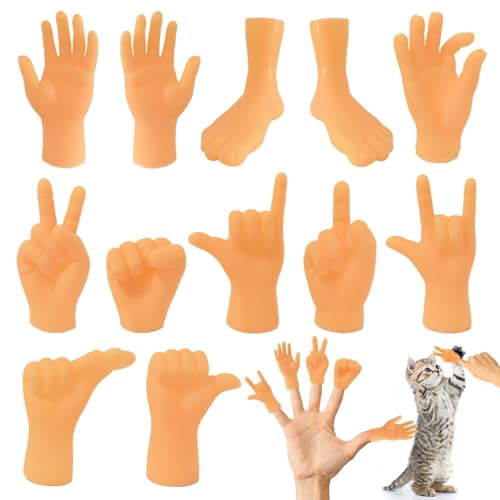 EHOTER Mini-Hände, kleine Fingerhände für Katzen, kleine Hände, Puppen, lustige Fingerhand für Witzspielzeug, Finger-Requisiten, Spielzeug für Katze, Hund, Haustiere, Spielzeit, EHOTER Mini-Hände, kleine Fingerhände für Katzen, kleine Hände, Puppen, lustige Fingerhand für Witzspielzeug, Finger-Requisiten, Spielzeug für Katze, Hund, Haustiere, Spielzeit, von EHOTER