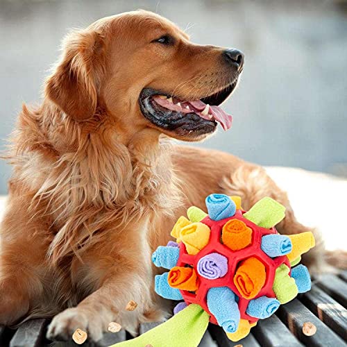 EHOTER Schnüffelball Hunde Schnüffelteppich Schnüffelspielzeug Interaktives Hundespielzeug Hunde Puzzle Spielzeug Welpen Leckerli Spender Langsam Feeder für Meisten Hunde (#2) von EHOTER