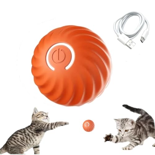 EHOTER Smart Interaktives Katzenspielzeug Selbstrollender Ball Interaktiver Hundeball 2024 Selbstdrehender Power Ball Katzenspielzeug mit 2 Modi Wiederaufladbarer interaktiver Katzenball für von EHOTER