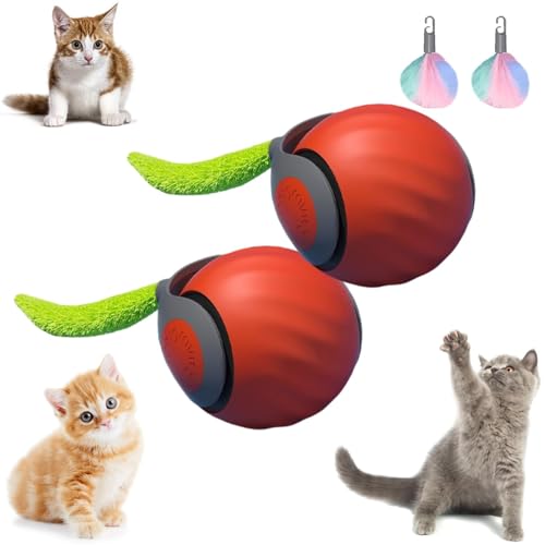 EHOTER Speedy Tail Katzenspielzeug, interaktives Katzenspielzeug für Indoor-Katzen, automatisch beweglicher Katzenspielzeugball, über USB wiederaufladbar, intelligentes Katzenspielzeug, Ball, zwei EHOTER Speedy Tail Katzenspielzeug, interaktives Katzenspielzeug für Indoor-Katzen, automatisch beweglicher Katzenspielzeugball, über USB wiederaufladbar, intelligentes Katzenspielzeug, Ball, zwei von EHOTER