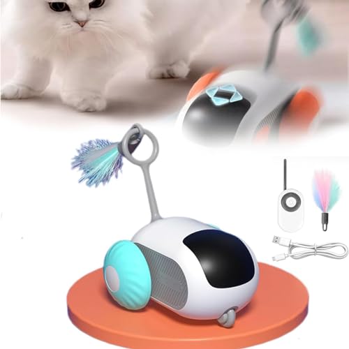 EHOTER Turbo Tail 2.0 Katzenspielzeug 2024 Upgraded Teazys Katzenspielzeug Turbo Tail Maus Katzenspielzeug 3 Modi Automatisch Interaktive Teazys Katzenspielzeug Geschenk für Katzenbesitzer & Liebhaber von EHOTER