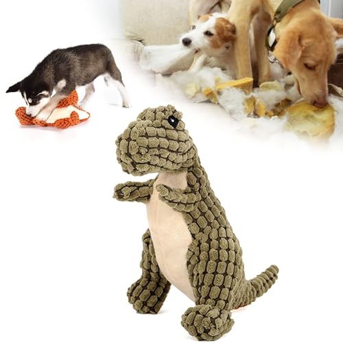 EHOTER Unzerstörbares robustes Dino Quietschendes Hundespielzeug für aggressive Kauer, langlebiges interaktives robustes Hundespielzeug, unzerstörbares Hundespielzeug für mittelgroße und große von EHOTER