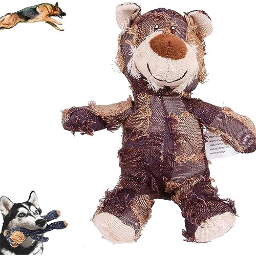 EHOTER ZerstörBär für Starke Kauer Unzerstörbares Plüschbär Bettelbär Haustier Hundespielzeug 2023 Neues Extreme Bear Dog Toy Kuscheltier Kauspielzeug Quietschspielzeug für Kleine Große Rasse (B) von EHOTER