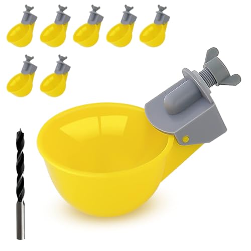 Hühner-Wasserbecher, automatische Hühnerbewässerung, Anti-Leck-System, hält 50 mehr Wasser, geeignet für Küken, Huhn, Ente, Wachtel, Truthahn (8 Stück) von EHOTER
