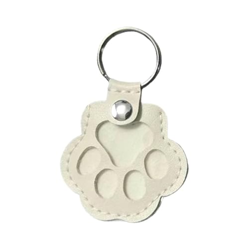 Hundehaarsammler, Schlüsselanhänger, Charm, Aufbewahrungsbox, Tierhaar, Andenken, Haustierfell, Andenken, Schlüsselanhänger zum Sammeln von Haaren, mit Druckknopf, für Gedenkstätten, Weiß von EHOTER