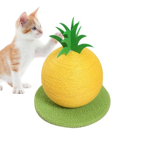 Katzenkratzbaum Obstkratzer Kätzchen Kratzbaum Grün mit natürlichem Sisalseil für Indoor Katzen Kralle Katzen Kratzbaum mit für Krallenschärfen und körperliche Bewegung (Ananas) von EHOTER