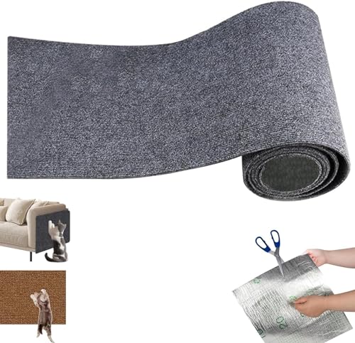 EHOTER Kratzmatte für Katzen Selbstklebend Haustier Kratzteppich DIY Zuschneidbare Katzenkratzer Möbelschutz Climbing Cat Scratcher Pad Katze Kratzpfosten Katzenkratzbretter für Sofaecken (B,40cm*2m) von EHOTER