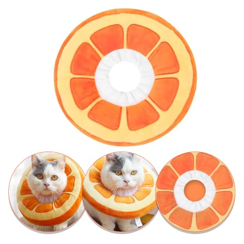 EHOTER Naiveferry Katzenhalsband, weich, niedlich, orangefarbener Donut-Katzen-Genesungshalsband, verstellbar, elisabethanisches Halsband, Katzenzapfen, um das Lecken nach Operationen zu stoppen, EHOTER Naiveferry Katzenhalsband, weich, niedlich, orangefarbener Donut-Katzen-Genesungshalsband, verstellbar, elisabethanisches Halsband, Katzenzapfen, um das Lecken nach Operationen zu stoppen, von EHOTER