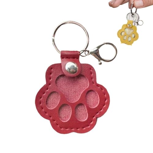 Schlüsselanhänger für Hundehaar, niedlich, Leder, Katzenpfotenform, Schlüsselanhänger für Hunde und Katzen, Andenken, Pelz, Haustier-Gedenk-Schlüsselanhänger, Geschenke zum Sammeln von Katzen und Schlüsselanhänger für Hundehaar, niedlich, Leder, Katzenpfotenform, Schlüsselanhänger für Hunde und Katzen, Andenken, Pelz, Haustier-Gedenk-Schlüsselanhänger, Geschenke zum Sammeln von Katzen und von EHOTER