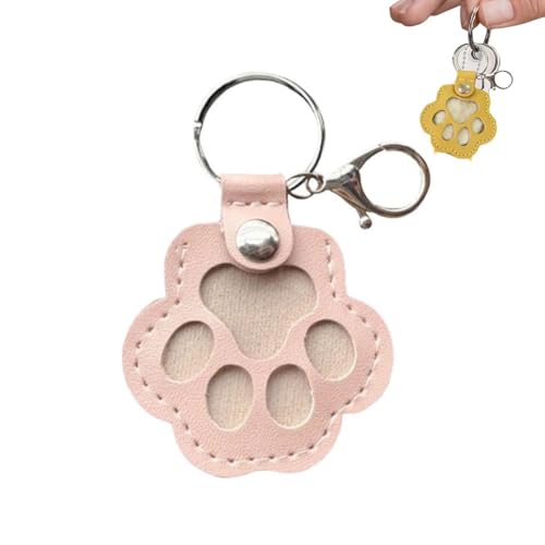 Schlüsselanhänger für Hundehaar, niedlich, Leder, Katzenpfotenform, Schlüsselanhänger für Hunde und Katzen, Andenken, Pelz, Haustier-Gedenk-Schlüsselanhänger, Geschenke zum Sammeln von Katzen und Schlüsselanhänger für Hundehaar, niedlich, Leder, Katzenpfotenform, Schlüsselanhänger für Hunde und Katzen, Andenken, Pelz, Haustier-Gedenk-Schlüsselanhänger, Geschenke zum Sammeln von Katzen und von EHOTER