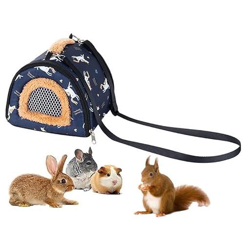 Tragbare Tragetasche für kleine Tiere, Ratten, Zuckergleiter, kleine Meerschweinchen, Ratten, Chinchillas, Hamster, Igel, Tragetasche für Outdoor-Reisen, atmungsaktive Hängetasche, Dunkelblau Tragbare Tragetasche für kleine Tiere, Ratten, Zuckergleiter, kleine Meerschweinchen, Ratten, Chinchillas, Hamster, Igel, Tragetasche für Outdoor-Reisen, atmungsaktive Hängetasche, Dunkelblau von EHOTER