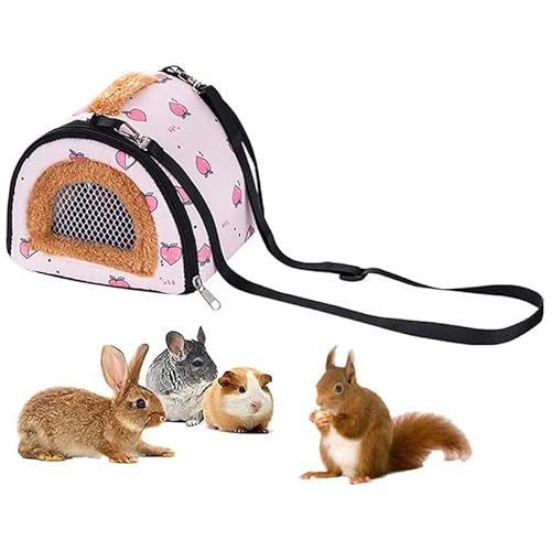 Tragbare Tragetasche für kleine Tiere, Ratten, Zuckergleiter, kleine Meerschweinchen, Ratten, Chinchillas, Hamster, Igel, Tragetasche für Outdoor-Reisen, atmungsaktive Hängetasche, Rosa Tragbare Tragetasche für kleine Tiere, Ratten, Zuckergleiter, kleine Meerschweinchen, Ratten, Chinchillas, Hamster, Igel, Tragetasche für Outdoor-Reisen, atmungsaktive Hängetasche, Rosa von EHOTER