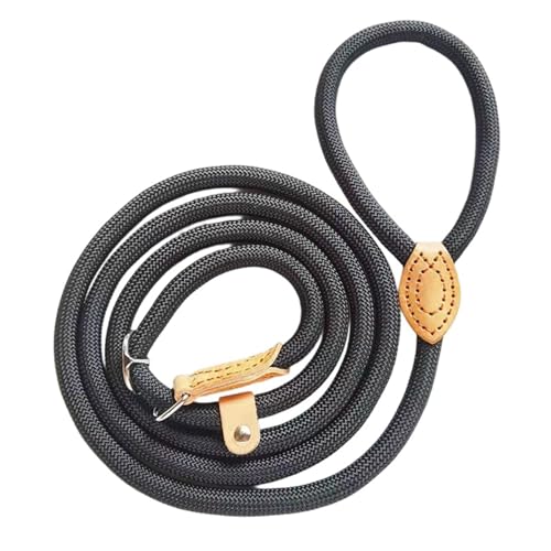 Hanfseil-Hundehalsband, verstellbare Hundeleine für kleine, mittelgroße und große Hunde, Outdoor-Sport, Welpen, Traktion, Schwarz, 1,6 x 250 cm Hanfseil-Hundehalsband, verstellbare Hundeleine für kleine, mittelgroße und große Hunde, Outdoor-Sport, Welpen, Traktion, Schwarz, 1,6 x 250 cm von EHYQK