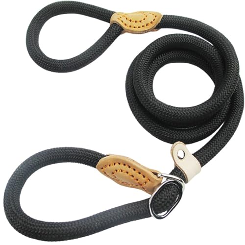 Hanfseil-Hundehalsband, verstellbare Hundeleine für kleine, mittelgroße und große Hunde, für Outdoor-Sport, Welpen, Traktion, Schwarz, 1,0 cm x 150 cm Hanfseil-Hundehalsband, verstellbare Hundeleine für kleine, mittelgroße und große Hunde, für Outdoor-Sport, Welpen, Traktion, Schwarz, 1,0 cm x 150 cm von EHYQK