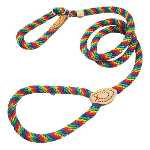 Hanfseil-Hundehalsband, verstellbare Hundeleine für kleine, mittelgroße und große Hunde, langlebige Zugkraft für Welpen, bunt, 150 cm Hanfseil-Hundehalsband, verstellbare Hundeleine für kleine, mittelgroße und große Hunde, langlebige Zugkraft für Welpen, bunt, 150 cm von EHYQK