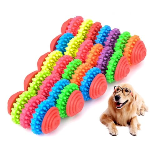EIRZNGXQ Kauspielzeug für Hunde, buntes Getriebe, Haustierspielzeug, Hundezähne, Gesundheit, Beißspielzeug, robustes, interaktives Outdoor-Hundespielzeug für Unterhaltung von EIRZNGXQ