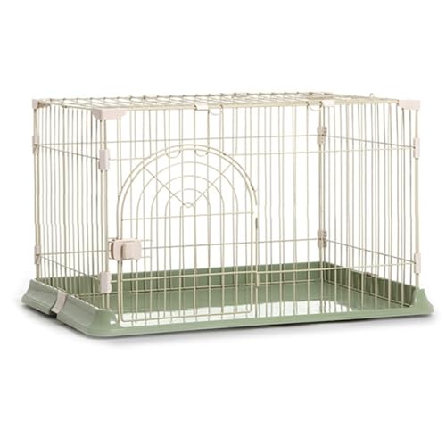 EKDJSN Großer Katzenkäfig, Innenbereich Katzenlaufstall, halbgeschlossenes Katzenlaufstall, mehrschichtig und mehrtürig, Abnehmbarer Laufstall aus Metall (Color : Green, Size : 29.5x19.6x17.3in) von EKDJSN