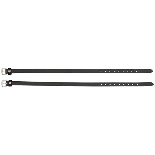EKKIA Norton PRO „Solitaire“ SPORENRIEMEN aus Büffellleder und Strassapplikation schwarz/rosa EKKIA Norton PRO „Solitaire“ SPORENRIEMEN aus Büffellleder und Strassapplikation schwarz/rosa von EKKIA