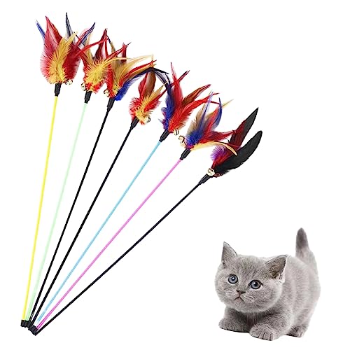 EKKJNQ 7 Stück Katzenangel/Katzenspielzeug,Hochwertiges Federtierspielzeug, tierfreundliches und interaktives Spielzeug. Lebendige Farben, erschwinglich und langlebig. EKKJNQ 7 Stück Katzenangel/Katzenspielzeug,Hochwertiges Federtierspielzeug, tierfreundliches und interaktives Spielzeug. Lebendige Farben, erschwinglich und langlebig. von EKKJNQ