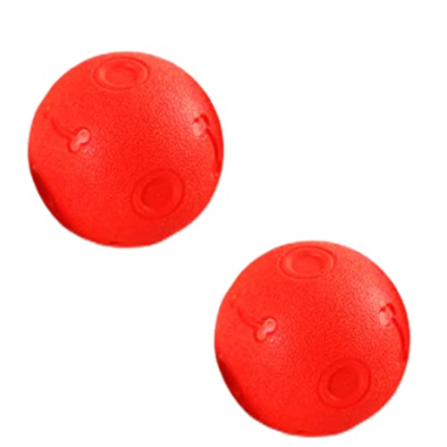 EKKJNQ Hundeball/Wurfball/Interaktives Spielzeug für Hunde/Weich und Elastisch Vollgummiball/Hundeball welpen Frisbee Hund Ball mit Schnur Hund Balldurchmesser 6cm 2PCS (Rot) von EKKJNQ