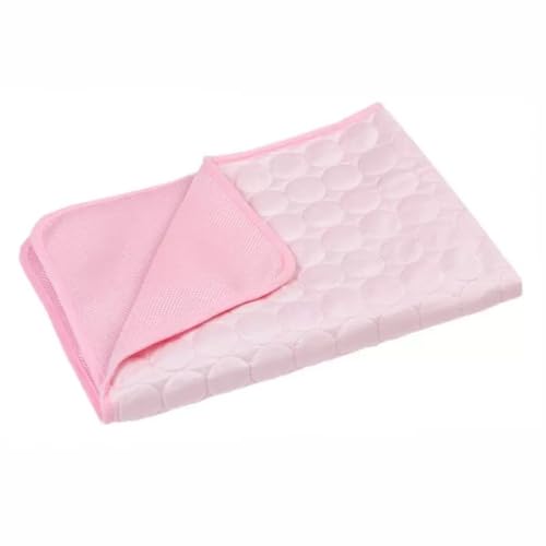 EKKJNQ Pet Cooling mat, self-Cooling Dog mat, Summer Cooling mat, Waterproof and Non-Slip cat mat, Suitable for Home, Outing or in The car (Rosa,55X70CM) von EKKJNQ