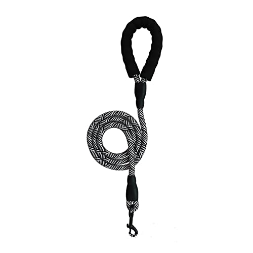 Reflektierendes Hundegeschirr for Hunde, verstellbares Geschirr for große Hunde, Gehgeschirr for kleine, mittelgroße Hunde (Color : Black White Rope, Size : -M) von EKLART