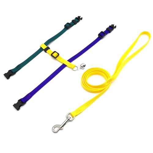 Kaninchengeschirr und Leine, ausbruchsicher, reißfest, Nylon, verstellbar, 3-Punkt, verstellbar, abnehmbare Glocke für Kaninchen, Frettchen, Hamster, Meerschweinchen, Kätzchen und Welpen, Schwarz und Kaninchengeschirr und Leine, ausbruchsicher, reißfest, Nylon, verstellbar, 3-Punkt, verstellbar, abnehmbare Glocke für Kaninchen, Frettchen, Hamster, Meerschweinchen, Kätzchen und Welpen, Schwarz und von ELA Inc.