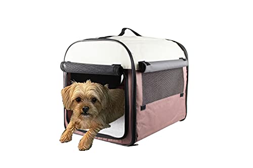 Transporttasche für Haustiere, faltbar, für Hunde, Stoff (braun) von ELAELA