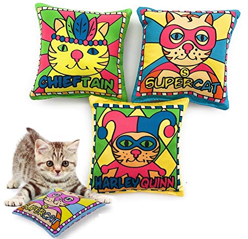 ELANOX Katzenspielzeug Schmusekissen für Katzen mit Katzenminze gefüllt 3er Set ELANOX Katzenspielzeug Schmusekissen für Katzen mit Katzenminze gefüllt 3er Set von ELANOX