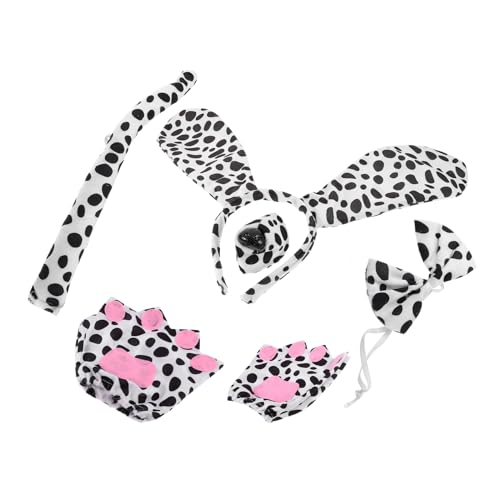 ELAYARD Hundekostüm mit Flexiblem Hundeohren Stirnband Realistischer Hundeschwanz Bequemer Nasenclip und Fingerlose Handschuhe Geeignet für Damen für Kostümparty und Rollenspiele ELAYARD Hundekostüm mit Flexiblem Hundeohren Stirnband Realistischer Hundeschwanz Bequemer Nasenclip und Fingerlose Handschuhe Geeignet für Damen für Kostümparty und Rollenspiele von ELAYARD