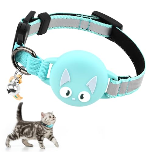 AirTag Katzenhalsband mit Glocke, ELEPRUC Sicherheits-Halsband Katze, Reflektierend GPS Tracker Cat Collar, Katzen Halsband, Tractive GPS Tracker für Katzen mit Breakaway-Verschluss Verstellbares AirTag Katzenhalsband mit Glocke, ELEPRUC Sicherheits-Halsband Katze, Reflektierend GPS Tracker Cat Collar, Katzen Halsband, Tractive GPS Tracker für Katzen mit Breakaway-Verschluss Verstellbares von ELEPRUC