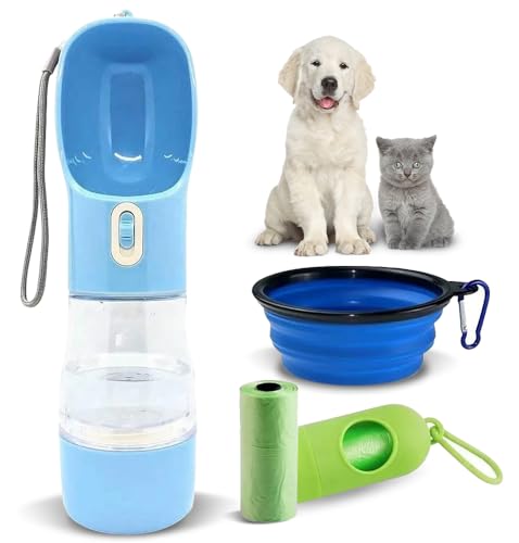 Sip n Snack Hunde-Reise-Set: Hydratisieren, nähren und aufräumen mit Leichtigkeit auf die Outdoor-Abenteuer Ihres Haustieres – Reise-Wasserspender, Futterbehälter und Kotbeutel in einem. von ELEVATED ENDEAVORS, LLC
