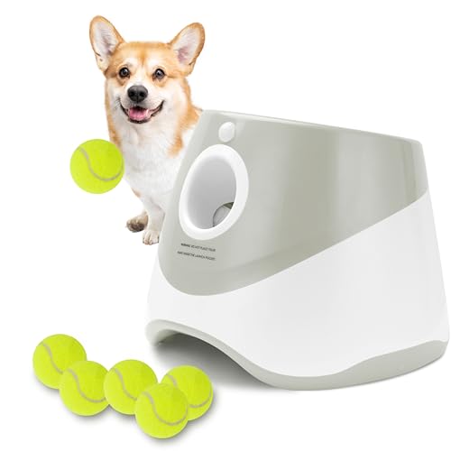 Elevon Automatischer Ballwerfer für Hunde, Indoor/Outdoor, interaktives Hundespielzeug mit drei Bereichen, inklusive 6 Mini-Tennisbällen und Datenleitung, geeignet für kleine und mittelgroße Hunde Elevon Automatischer Ballwerfer für Hunde, Indoor/Outdoor, interaktives Hundespielzeug mit drei Bereichen, inklusive 6 Mini-Tennisbällen und Datenleitung, geeignet für kleine und mittelgroße Hunde von ELEVON