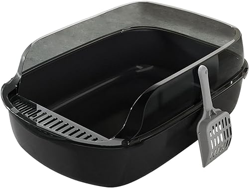 Cat Litter Tray, semi-Closed Litter Tray, extra Large Litter Tray, high Fence, Removable, Thickened cat Toilet, with Litter Shovel, Accessories for Cats von ELGADO