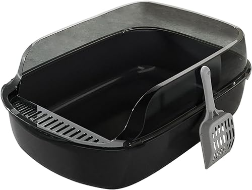 Cat Litter Tray, semi-Closed Litter Tray, extra Large Litter Tray, high Fence, Removable, Thickened cat Toilet, with Litter Shovel, Accessories for Cats Cat Litter Tray, semi-Closed Litter Tray, extra Large Litter Tray, high Fence, Removable, Thickened cat Toilet, with Litter Shovel, Accessories for Cats von ELGADO