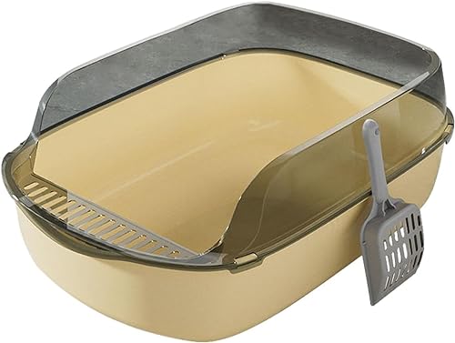Cat Litter Tray, semi-Closed Litter Tray, extra Large Litter Tray, high Fence, Removable, Thickened cat Toilet, with Litter Shovel, Accessories for Cats Cat Litter Tray, semi-Closed Litter Tray, extra Large Litter Tray, high Fence, Removable, Thickened cat Toilet, with Litter Shovel, Accessories for Cats von ELGADO