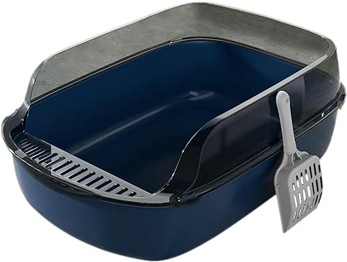 Cat Litter Tray, semi-Closed Litter Tray, extra Large Litter Tray, high Fence, Removable, Thickened cat Toilet, with Litter Shovel, Accessories for Cats Cat Litter Tray, semi-Closed Litter Tray, extra Large Litter Tray, high Fence, Removable, Thickened cat Toilet, with Litter Shovel, Accessories for Cats von ELGADO