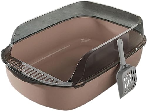 Cat Litter Tray, semi-Closed Litter Tray, extra Large Litter Tray, high Fence, Removable, Thickened cat Toilet, with Litter Shovel, Accessories for Cats Cat Litter Tray, semi-Closed Litter Tray, extra Large Litter Tray, high Fence, Removable, Thickened cat Toilet, with Litter Shovel, Accessories for Cats von ELGADO