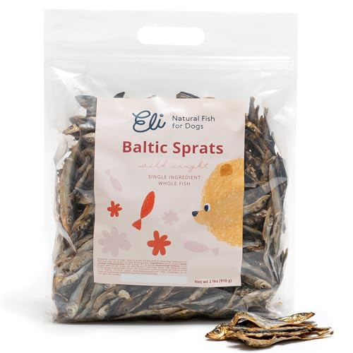 Eli Ostsee-Sprotten für Hunde – Natürliche Snacks, proteinreich & Omega-3, getreidefrei, ohne Zusätze, luftgetrocknet – 910 g von ELI
