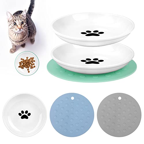 ELIAUK Futternapf Katze 3 Stück Keramik-Katzenfutterschalen Katzenfutternäpfe, Kätzchen-Futternäpfe für kleine Haustiere mit Rutschfester Matte fressnapf Katze, spülmaschinenfest ELIAUK Futternapf Katze 3 Stück Keramik-Katzenfutterschalen Katzenfutternäpfe, Kätzchen-Futternäpfe für kleine Haustiere mit Rutschfester Matte fressnapf Katze, spülmaschinenfest von ELIAUK