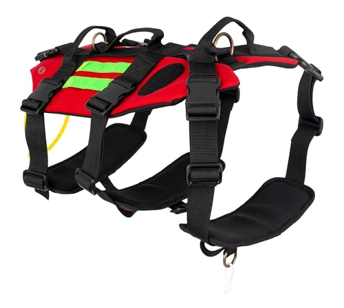 ELITE BAGS - RESCUE'S Dog Geschirr für Hunde | Größe S | Komfortables Geschirr | mit Reflexstreifen und Transportösen | vielseitig | individuell | sichtbar (M) von ELITE BAGS