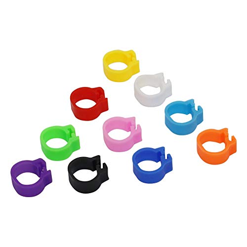 ELMAIN Bird Toys 8 mm Vogelfuß-Clip-Ring, Tauben-Trainingswerkzeuge, Papageienfutter, Fußring, 40 Stück, rot von ELMAIN