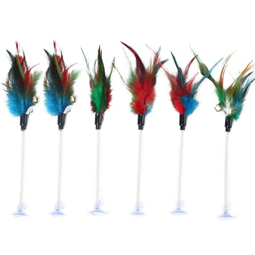 ELMAIN Cat Toys Cat Stick Feather Rod Mouse Toy With Mini Bell Cat Catcher Teaser Interactive Cat Toy 6Pcs 04 ELMAIN Cat Toys Cat Stick Feather Rod Mouse Toy With Mini Bell Cat Catcher Teaser Interactive Cat Toy 6Pcs 04 von ELMAIN