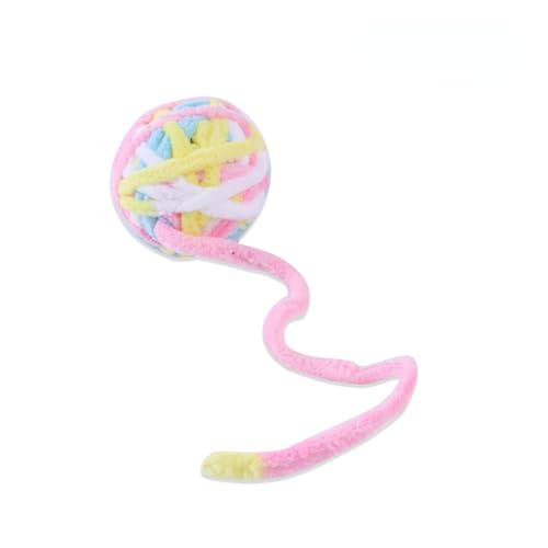 ELMAIN Cat Toys Chew And Tease Cats Toy Balls Colored Wool Balls Cat Supplies Fidget Toy For Cats 2Pcs C von ELMAIN