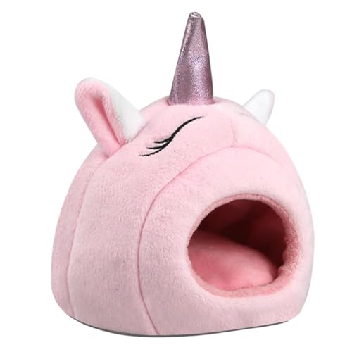 ELMAIN Hamster Spielzeug 1 Stück Einhorn Form Hamster Versteck Plüsch Warm Haus Bett für Chinchillas Mäuse Kaninchen Nest Rosa ELMAIN Hamster Spielzeug 1 Stück Einhorn Form Hamster Versteck Plüsch Warm Haus Bett für Chinchillas Mäuse Kaninchen Nest Rosa von ELMAIN