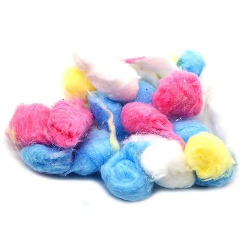 ELMAIN Hamster Spielzeug 100Pcs Bunte Baumwolle Bälle Kleine Tiere Spielzeug für Hamster Ratte Maus Nisten Halten Warm Material 01 ELMAIN Hamster Spielzeug 100Pcs Bunte Baumwolle Bälle Kleine Tiere Spielzeug für Hamster Ratte Maus Nisten Halten Warm Material 01 von ELMAIN